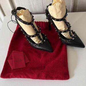 Valentino Black Studded Heels